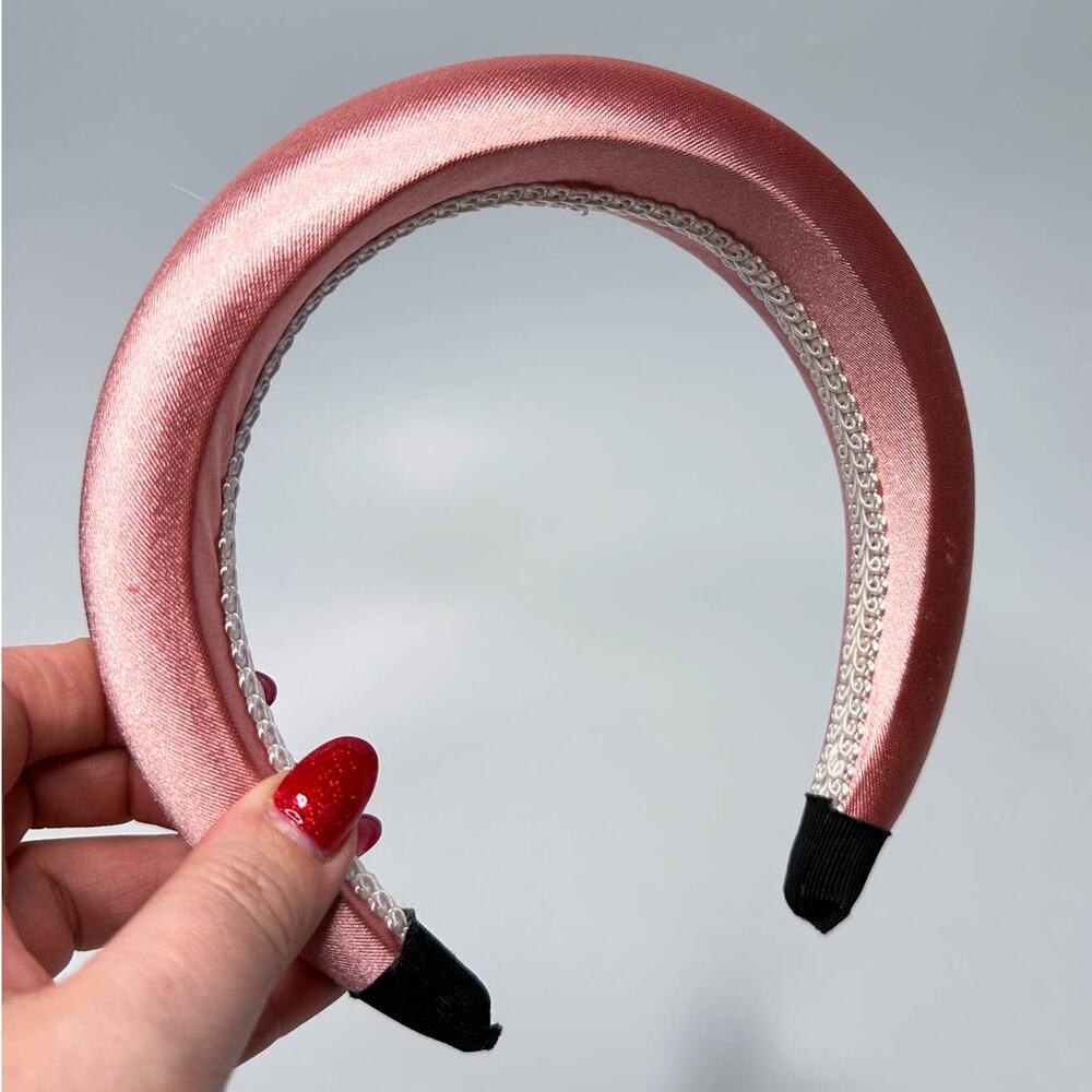 Satin Pink Padded Y2K Barbiecore Princess Headband - Picture 3 of 7